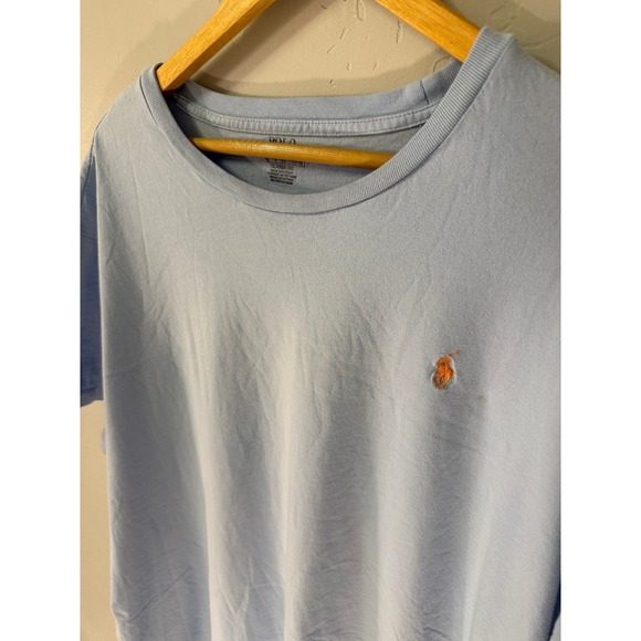 Polo Ralph Lauren Mens T Shirt Light Blue Classic Fit XXLarge EE - Picture 3 of 7